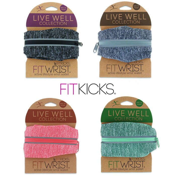 【ゆうパケット対応】『FITKICKS フィットキックス ライブウェル リストウォレット』＜Live well collection＞【リストバンド ウォレット 運動 ランニング スポーツ アウトドア 便利 雑貨】