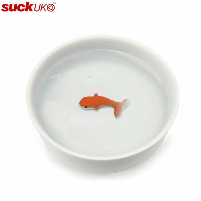 【送料無料】『ゴールドフィッシュ ペットボウル Goldfish Pet Bowl』【サックユーケー suck UK おもしろ雑貨 ペット ボウル フードボウル 金魚 猫用品 セラミック】