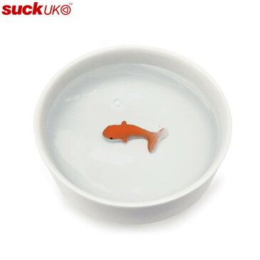 『ゴールドフィッシュ ペットボウル Goldfish Pet Bowl』【suckUK おもしろ雑貨 ペット ボウル フードボウル 金魚 猫用品 セラミック】