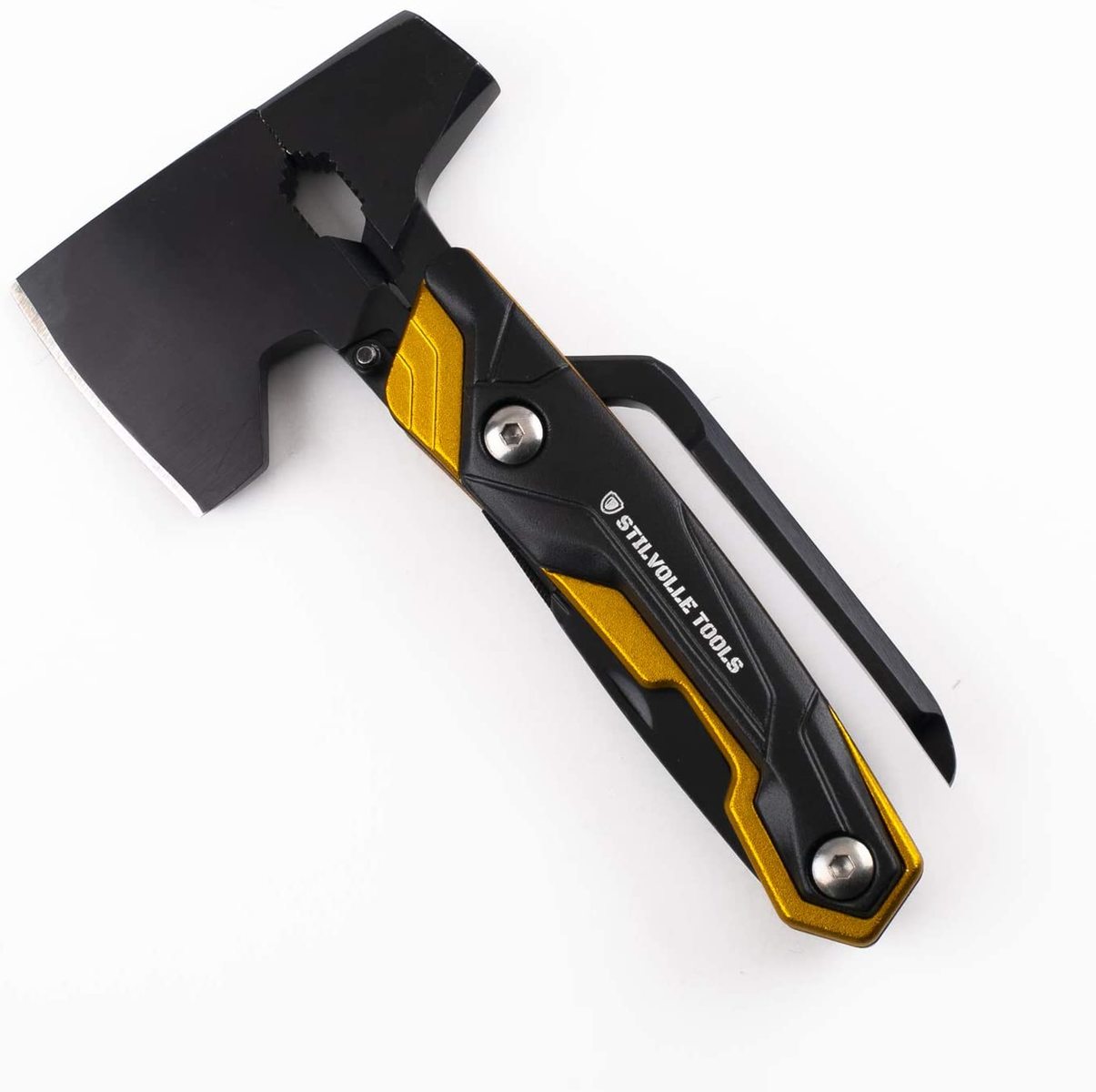 アックスナイン 斧付き 9機能搭載マルチツール ハンマー、レンチ・ワイヤーカッター、斧、栓抜き、プラ..