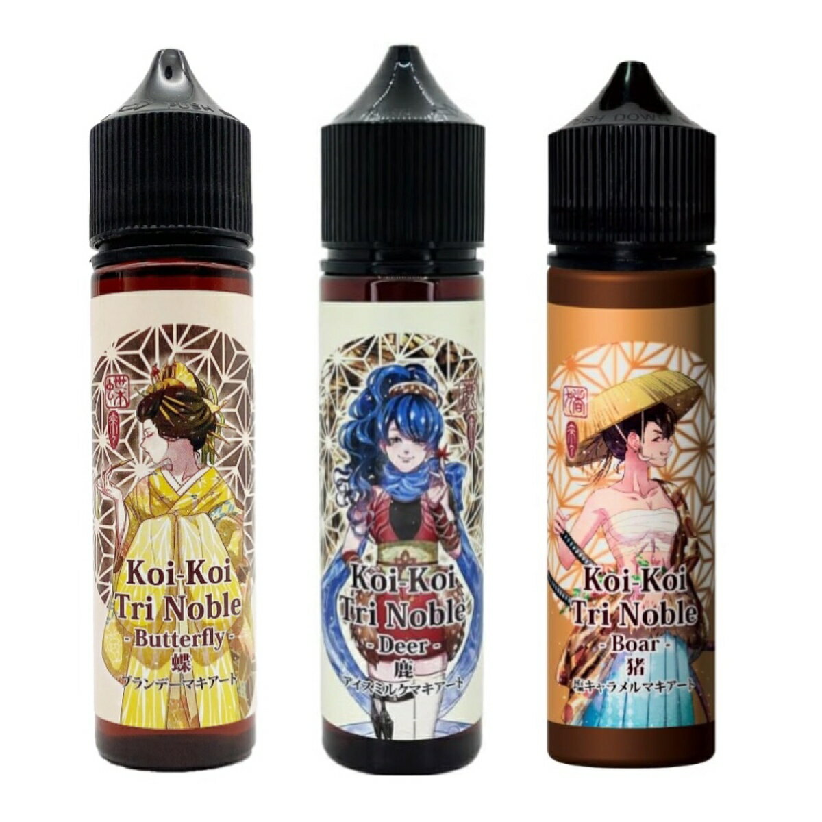 KOIKOI こいこい 猪鹿蝶シリ−ズ 60ml 国産リキッド Koi-Koi リキッド 国産 電子タバコ ベイプ VAPE 赤短 青短 アイスミルクマキアート ブランデーマキアート 塩キャラメルマキアート