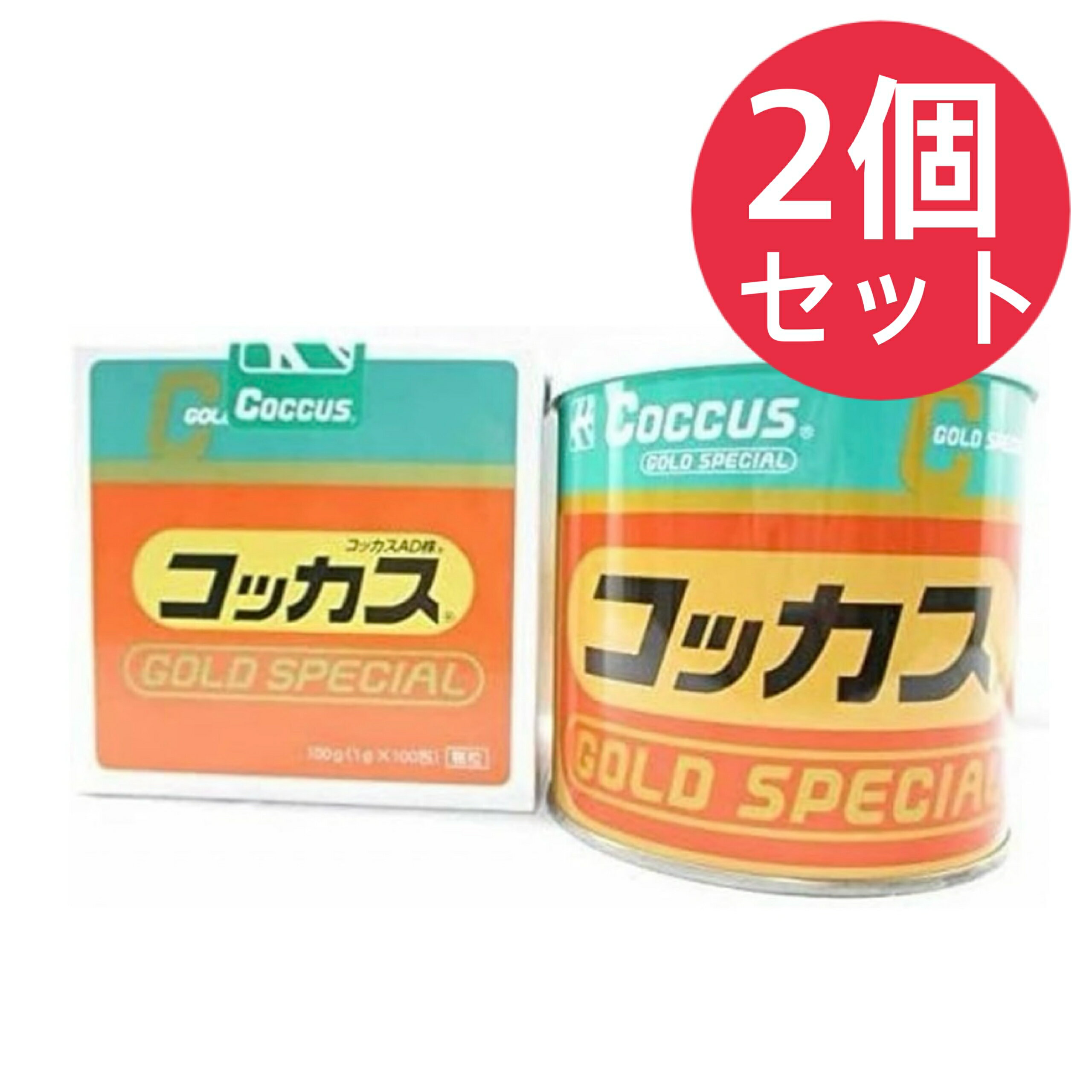 コッカス ゴールドスペシャル 2缶 1g×100包 フェカリス菌、ラクトバジルスロイデリー菌　配合