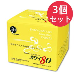 カワイ80 乳酸球菌カワイ株80mg含有食品 100包入【3個セット】