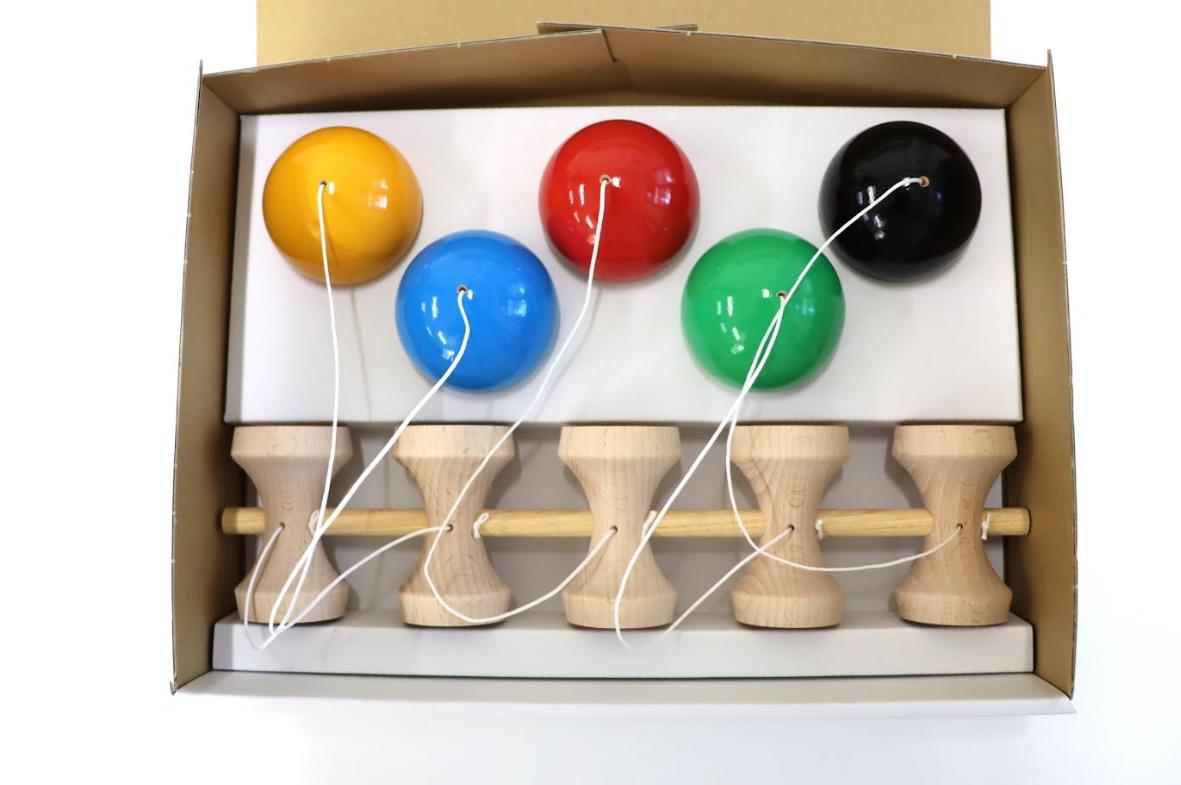 山形工房 5連けん玉 日本けん玉協会認定 3