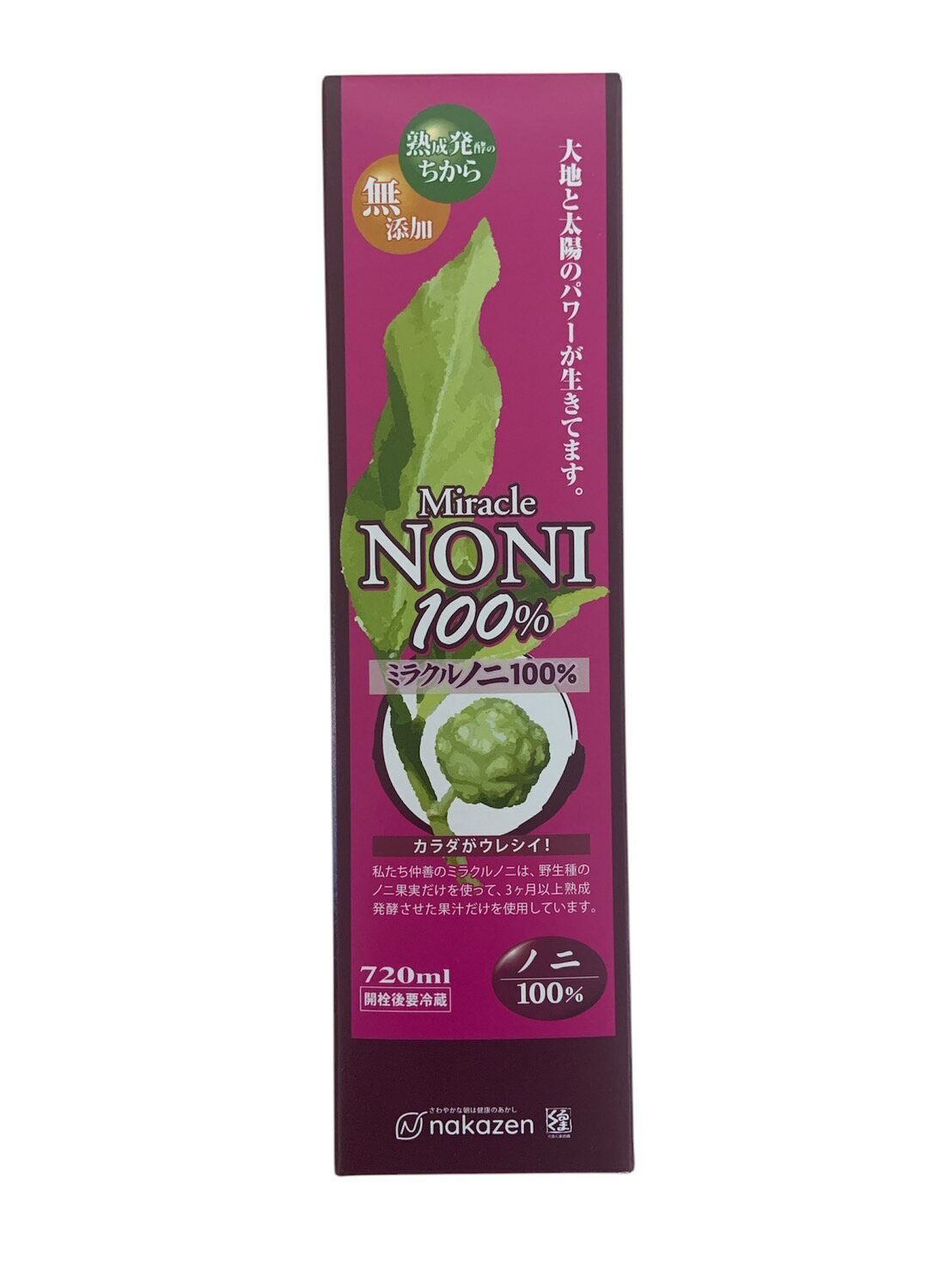 仲善 ミラクルノニジュース 100％ 720ml