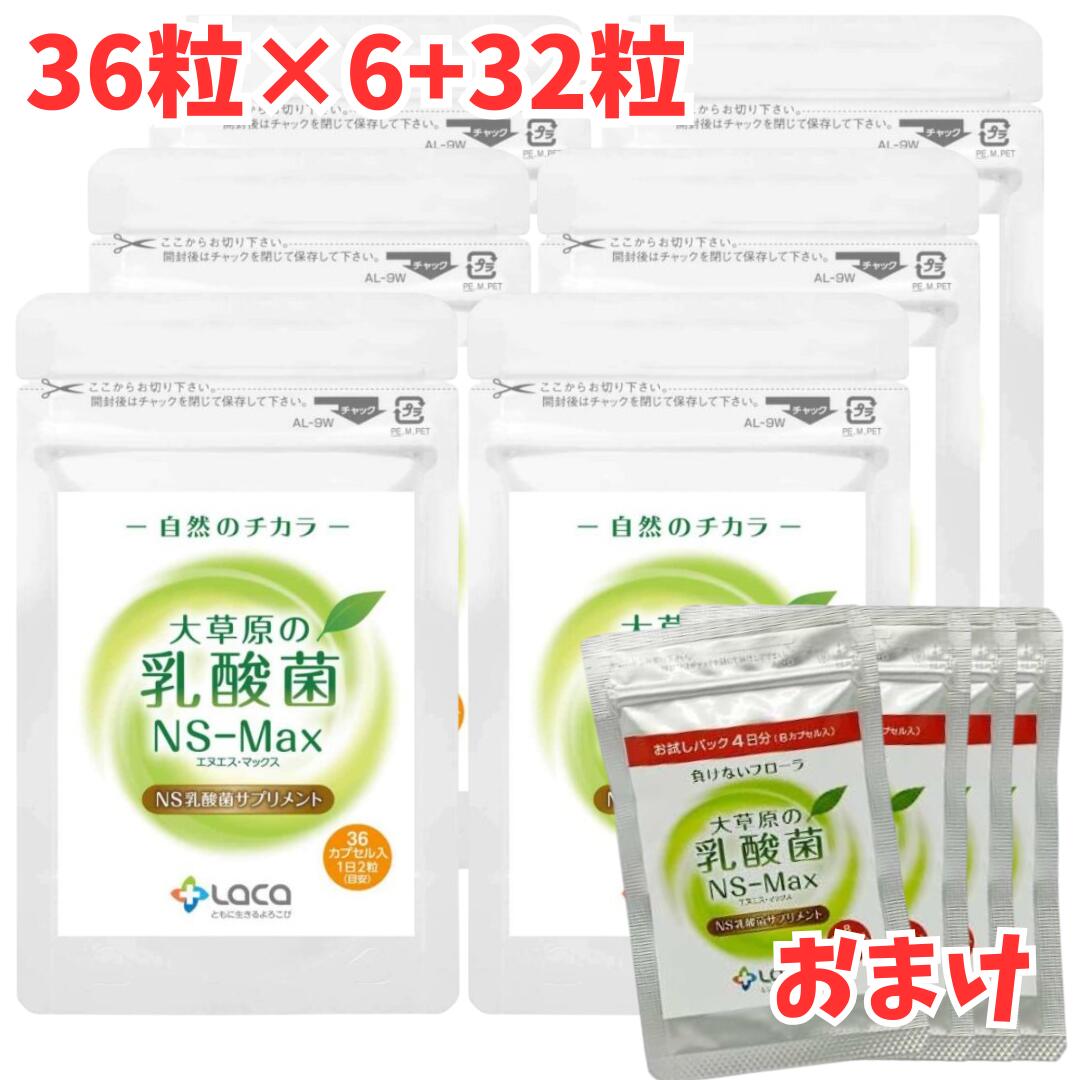 樂天商城 - 大草原の乳酸菌 NS-Max 36粒 6袋セット ＋[32粒 増量]