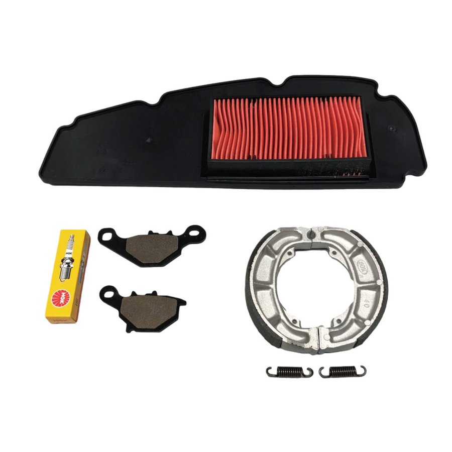 アドレス110 CE47A 前後ブレーキパッド シュー エアフィルター NGKプラグ CPR7EA-9 消耗品交換セット BPK-30002S