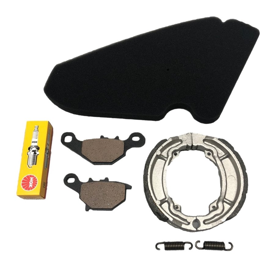 ジーツー ZZ S CA1PB 前後ブレーキパッド シュー エアフィルター NGKプラグ BPR6HS 消耗品交換セット B..