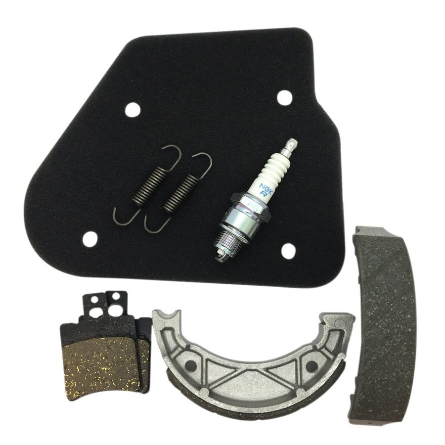 スーパージョグZR 2000年最終モデル 3YKB 前後ブレーキパッド シュー エアフィルター NGKプラグ BPR7HS..