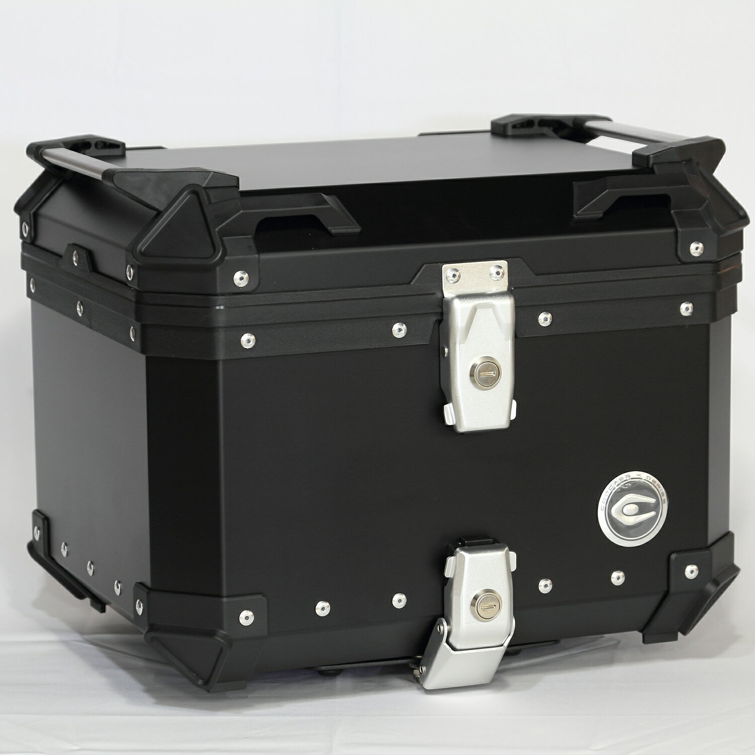 クーケース COOCASE 45L アルミトップケース ブラック BSK-CCX450B バイクシート神戸 リアボックス 原付 フルフェイス対応 取付ベース付 簡単脱着 正規品