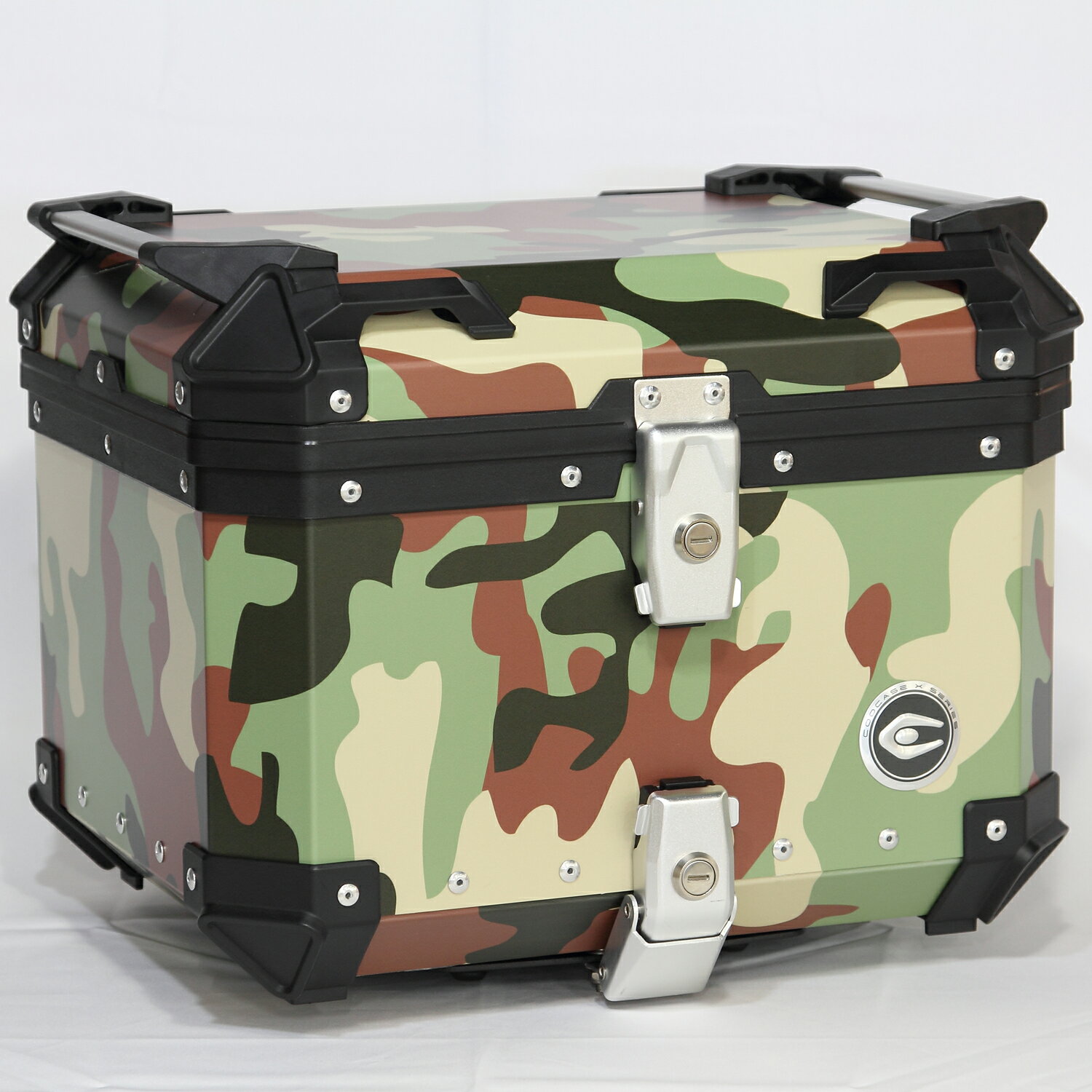 【お買物マラソン中は最大P10倍】クーケース COOCASE 45L アルミトップケース ジャングル BSK-CCX450JU バイクシート神戸 リアボックス 原付 トップケース フルフェイス対応 取付ベース付 簡単脱着 正規品