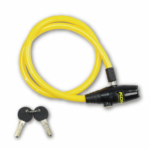 KOMINE（コミネ）　LK-124　アラームワイヤーロック（盗難防止/警報機）　　振動を感知し作動するアラーム機能付きワイヤーロック！！（バイク 盗難防止 グッズ/バイク 盗難防止 ワイヤーロック）