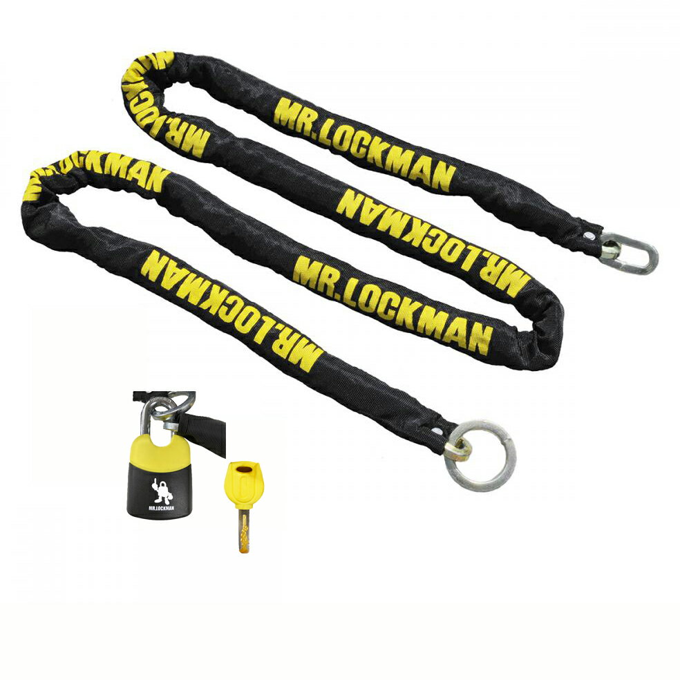 ミスターロックマン　ML-020-2400　ワイルドスライダーチェーン&ロングガイドパッドロック　2400mm　ブ..