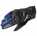 【限定特価】KOMINE(コミネ) GK-234 プロテクトレザーメッシュグローブ Plaid Navy 最も走行風の当たる指部に通気性の良いメッシュを大きく...