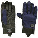 HOUSTON(ヒューストン) HTVG-2312S MESH/LEATHER GLOVE ネイビー 甲側をメッシュにすることで通気性UP!!(メッシュ/レザーグローブ)(2)