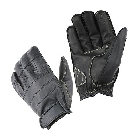 Rakuten - YAMAHA（ヤマハ）　YL4002　CYBERLEATHER インテークグローブ　ブラック　　YAMAHA独自皮革の洗える牛革 CYBERLEATHER を使用したパンチメッシュグローブ！