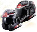 LS2 HELMETS(LS2 ヘルメット) ADVANT-X F BLACK WHITE RED (顎部のバーが180度可動!個性が光る進化型システムヘルメ...