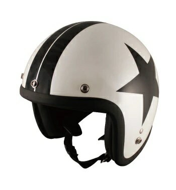 SPEED-PIT（TNK工業）　JL-65F P.WH/STAR　スモールジェットヘルメット　パールホワイトスター