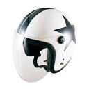 SPEED-PIT(TNK工業) JL-65SR P.WH/STAR スモールジェットヘルメット パールホワイト/スター