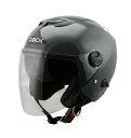 SPEED-PIT(TNK工業) ZJ-3_ZACK_GRAY シールド付きジェットヘルメット クラシック・グレイ (インナーシールド内臓/UVカット/洗える内装/ワンタッチホルダー/エアーインテーク機能)(2)