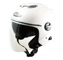 SPEED-PIT(TNK工業) ZJ-3_ZACK_PARL_WHITE シールド付きジェットヘルメット パールホワイト (インナーシールド内臓/UVカット...