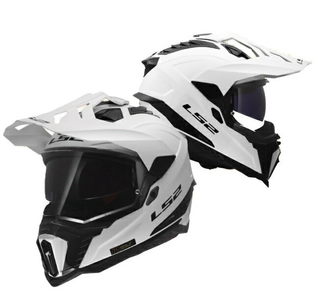 樂天商城 - LS2 HELMETS（LS2 ヘルメット）　EXPLORER PLUS F　ホワイト　　（アドベンチャータイプ/オフロードヘルメット）ジャパンフィットに進化したインナーバイザー装備アドベンチャーヘルメット！ロングツーリングにも便利な機能を備えた多機能モデル！