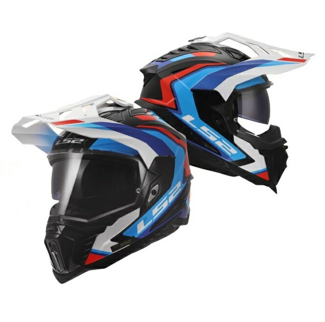 樂天商城 - LS2 HELMETS（LS2 ヘルメット）　EXPLORER PLUS F　FRONTIERII WHITE BLUE　　（アドベンチャータイプ/オフロードヘルメット）ジャパンフィットに進化したインナーバイザー装備アドベンチャーヘルメット！ロングツーリングにも便利な機能を備えた多機能モデル！