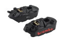 BREMBO(ブレンボ) 220.A397.50 M-4 ラジアル モノブロック 4P キャリパー ブラックアルマイト レッドロゴ 左右セット φ34 取付ピッ...