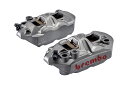 BREMBO(ブレンボ) 220.A397.10 M-4 ラジアル モノブロック 4P キャリパー チタニウムアルマイト レッドロゴ 左右セット φ34 取付ピ...