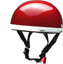 LEAD リード工業 バイクヘルメット CR740　ハーフ キャンディーレッド フリーサイズ 　125以下対応　バイクヘルメット　SG　PSC規格