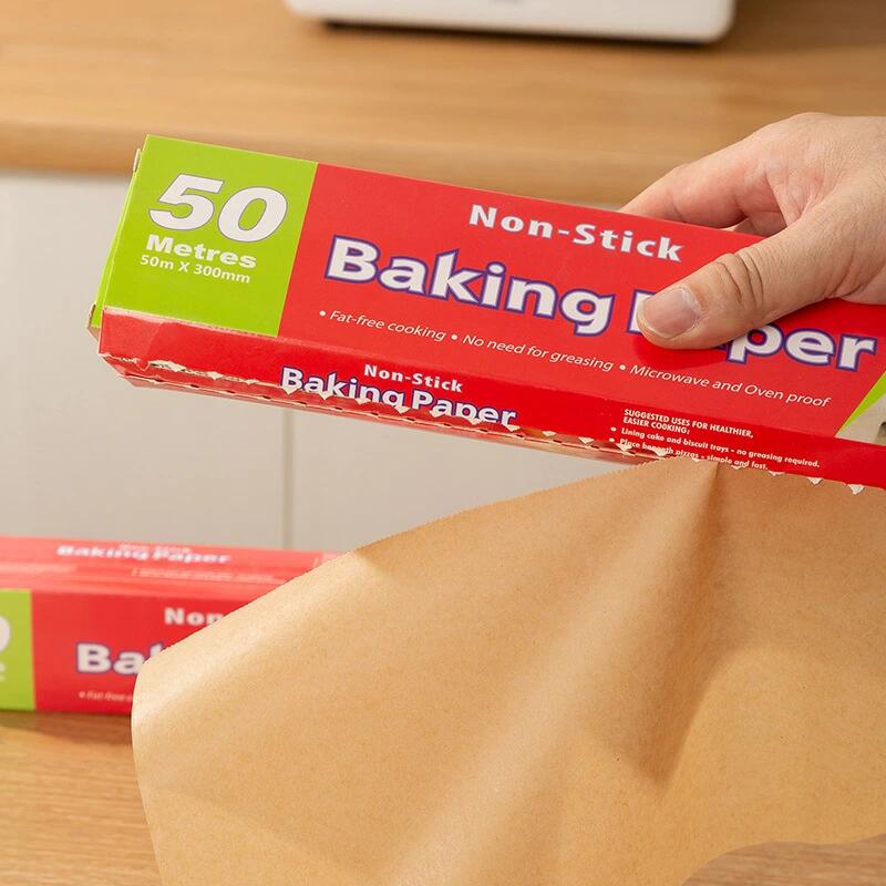 食品級 無漂白 ベーキングペーパー 30×500cm ロング オーブンシート 天然色 業務用も家庭用もOK 耐油性..