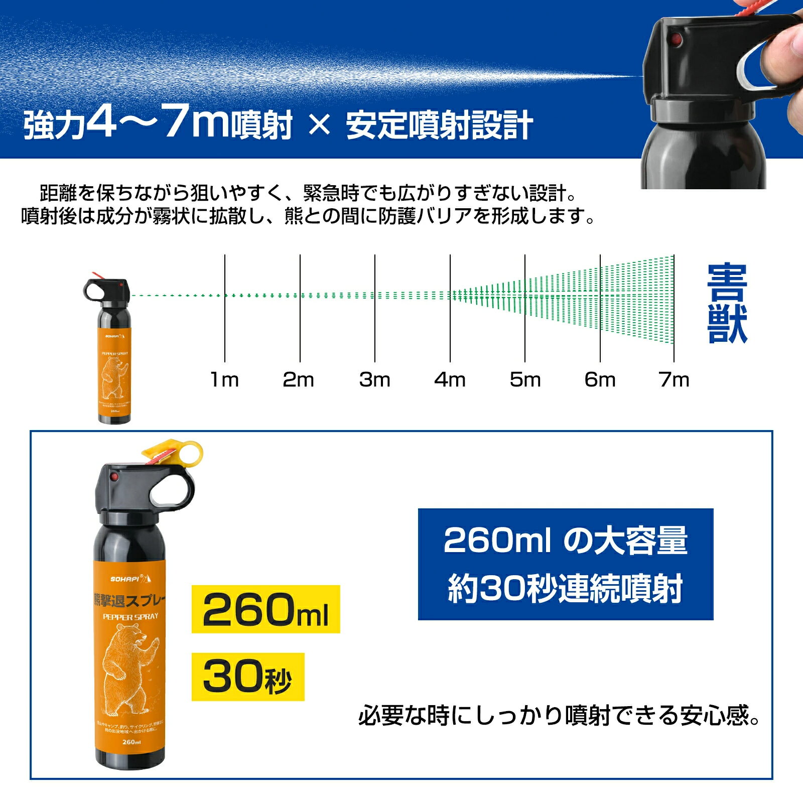 【P2倍+5%OFF】熊よけスプレー クマよけ くま対策 熊撃退スプレー 動物忌避スプレ...