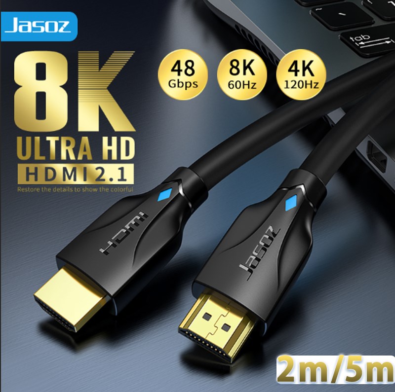 HDMI ケーブル 8K 【2m】5m】 HDMI 2.1ケーブル ハイスピード 48Gbps 】8K 60Hz 】HDR 】eARC対応 2.1規格 ゲーミング PC モニター デ..