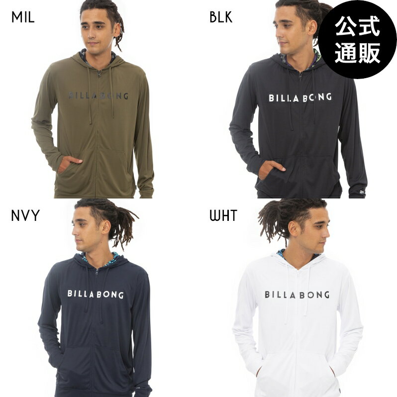 【送料無料】2023 ビラボン メンズ UNITY LOGO ZIP ラッシュガード 【2023年春夏モデル】 全4色 S/M/L/XL BILLABONG