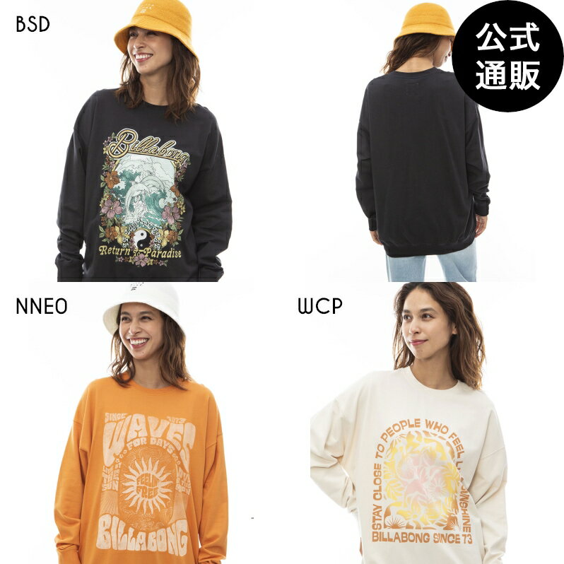 【OUTLET】【30%OFF】【送料無料】2024 ビラボン レディース GRAPHIC SWEAT CREW クルーネックトレーナー 【2024年春夏モデル】 全3色 M/L BILLABONG