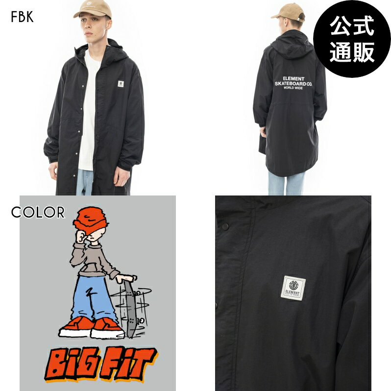 【OUTLET】【30%OFF】【送料無料】2024 エレメント メンズ NIAR COAT WR ジャケット FBK 【2024年春夏モデル】 全1色 M/L/XL ELEMENT