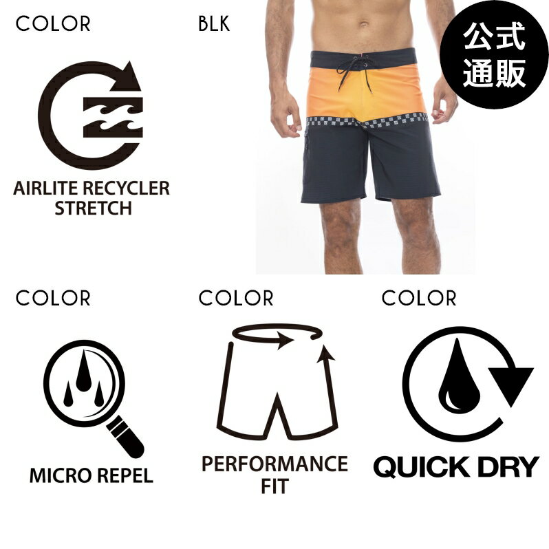 【OUTLET】【35%OFF】【送料無料】2024 ビラボン メンズ 【AIR LITE】 FIFTY50 AIRLITE ボードショーツ/サーフトランクス BLK 【2024年春夏モデル】 全1色 28/29/30/31/32 BILLABONG