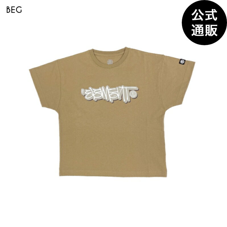 2024 エレメント YOUTH（キッズサイズ） TAG SS YOUTH Tシャツ BEG (130cm~160cm) 【2024年春夏モデル】 全1色 130/140/150/160 ELEMENT