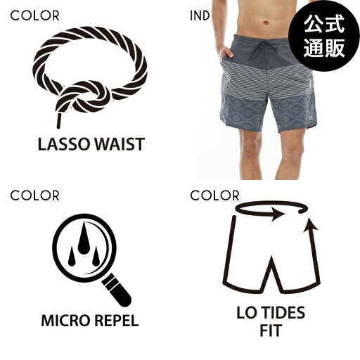 【お買い物マラソン期間はP10倍!】【OUTLET】【50%OFF】【送料無料】2024 ビラボン メンズ 【LO TIDES】 73 LT ボードショーツ/サーフトランクス IND 【2024年春夏モデル】 全1色 28/30/32 BILLABONG