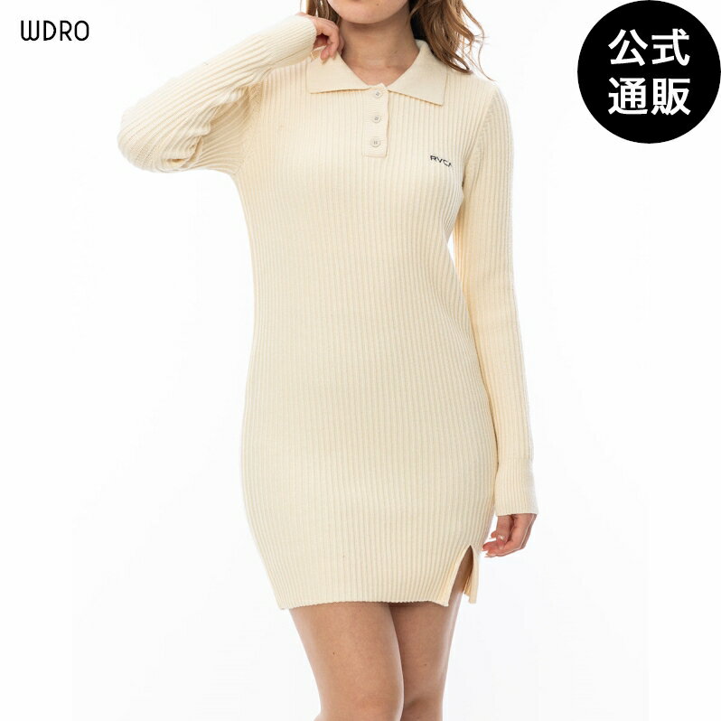【OUTLET】【50%OFF】【送料無料】2024 ルーカ レディース MINI ルーカ KNIT LS DR ワンピース WDR0 【2024年秋冬モデル】 全1色 S/M rvca