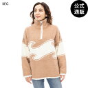 【OUTLET】【50%OFF】【送料無料】【直営店限定】2024 ビラボン レディース BOA HALF ZIP SWEATER セーター BEG 【2024年秋冬モデル】 全1色 M/L BILLABONG