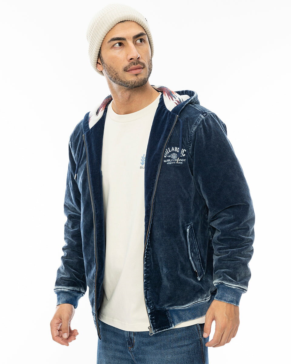 【お買い物マラソン期間はP10倍！】【OUTLET】【50%OFF】【送料無料】2024 ビラボン メンズ INDIGO VELOUR ジャケット IND 【2024年秋冬モデル】 全1色 M/L/XL BILLABONG