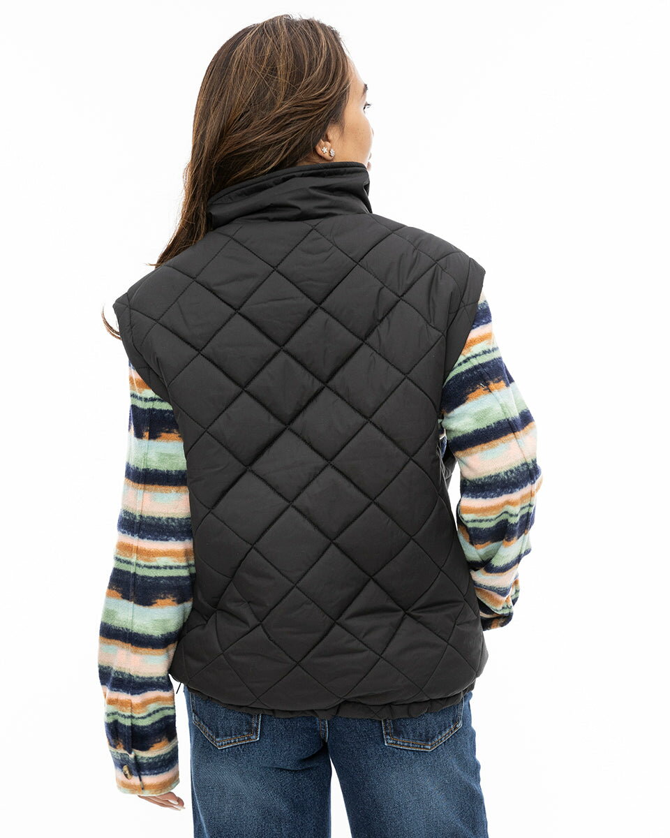 【OUTLET】【50%OFF】【送料無料】2024 ビラボン レディース TRANSPORT PUFFER VES ベスト BLK 【2024年秋冬モデル】 全1色 S BILLABONG