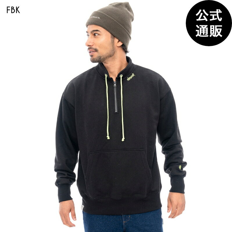 楽天BILLABONG ONLINE STORE【お買い物マラソン期間はP10倍！】【OUTLET】【50％OFF】【送料無料】【直営店限定】2024 エレメント メンズ NEON HALF スウェットジャケット FBK 【2024年秋冬モデル】 全1色 M/L/XL ELEMENT
