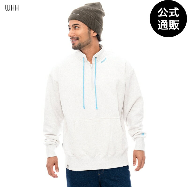 【OUTLET】【40%OFF】【送料無料】【直営店限定】2024 エレメント メンズ NEON HALF スウェットジャケット WHH 【2024年秋冬モデル】 全1色 M/L/XL ELEMENT