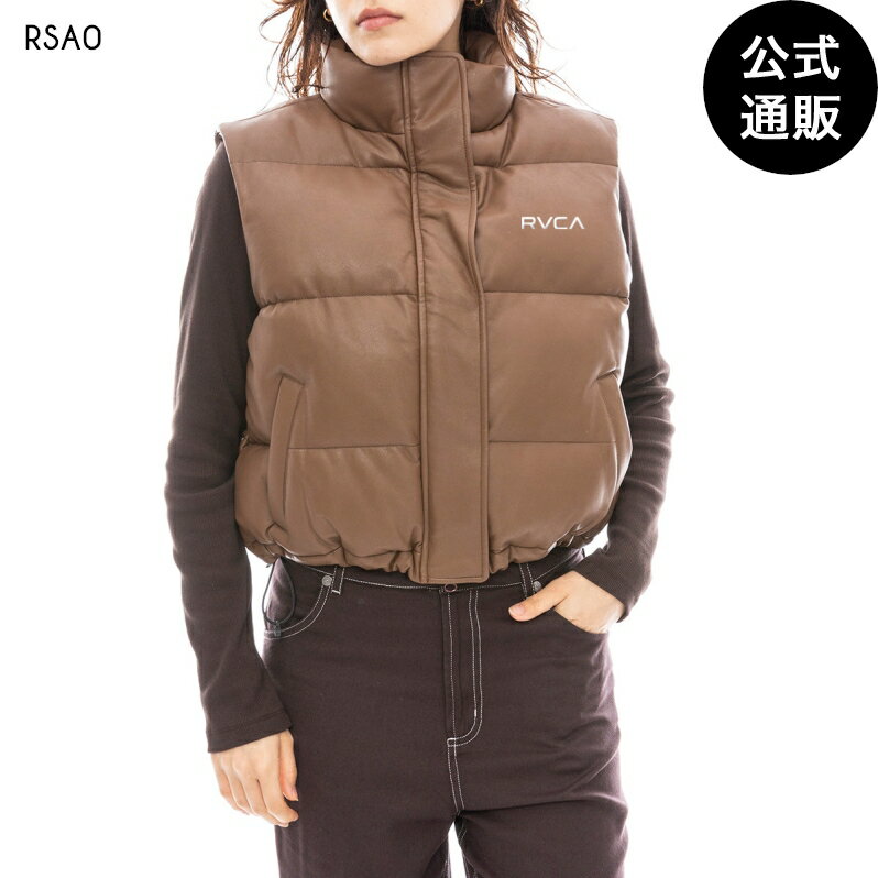 【OUTLET】【50%OFF】【送料無料】2024 ルーカ レディース ルーカ ECO LEATHER PUFFER VEST ベスト RSA0 【2024年冬モデル】 全1色 S/M/L rvca