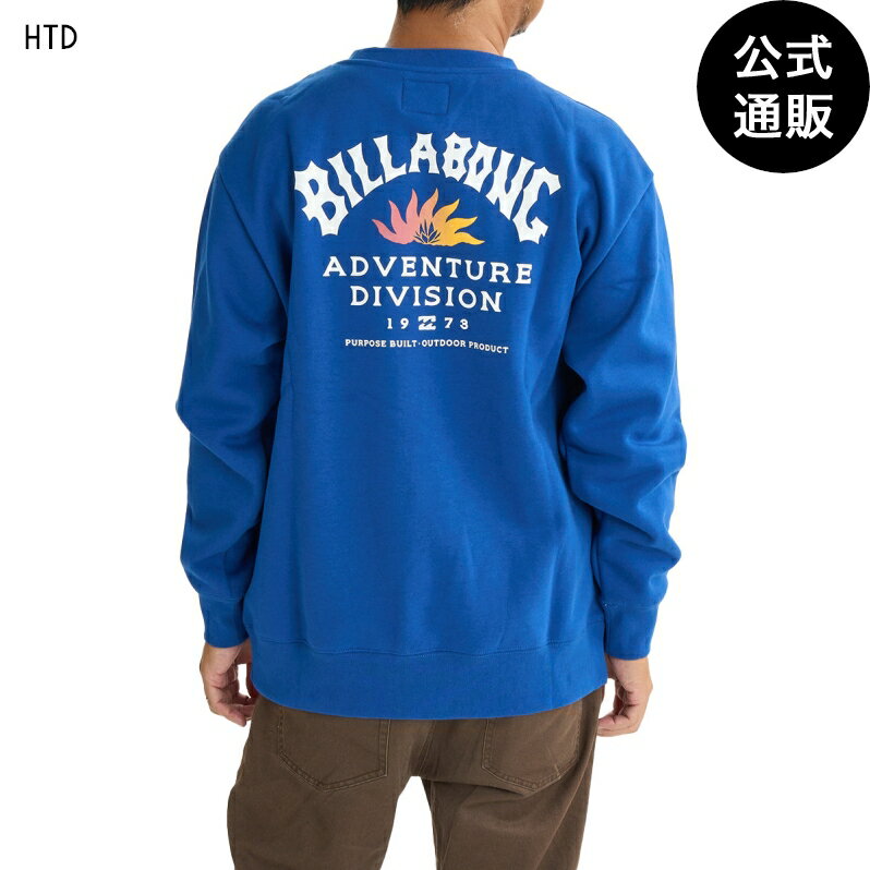 【OUTLET】【40%OFF】【送料無料】2024 ビラボン メンズ ADIV LOGO CREW トレーナー HTD 【2024年秋冬モデル】 全1色 M/L/XL BILLABONG