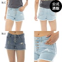 【SALE】【20%OFF】【送料無料】ビラボン レディース 【BEACH LOVER JEANS】 CRUSH SHORTS DENIM デニムパンツ 【2025年春夏モデル】 全2色 S/M/L BILLABONG