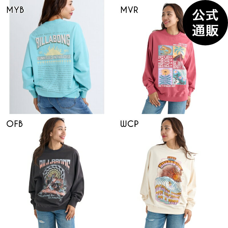【SALE】【30%OFF】【送料無料】【楽天スーパーSALE期間はP10倍！】ビラボン レディース GRAPHIC LOOSE FIT CR トレーナー 【LOOSE FIT】【2025年秋冬モデル】 全4色 M/L BILLABONG