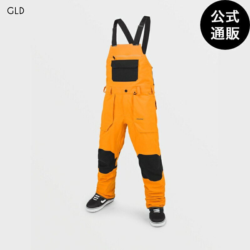 OUTLETۥܥ륳 Mens Roan Bib Overalls - Gold 1 XS/S/M/L/XL/XXL VOLCOM